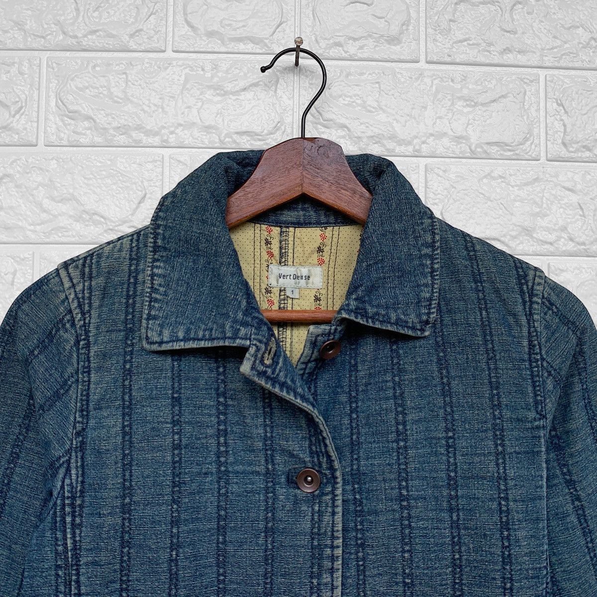Indigo × Japanese Brand Vert Dense Blue Denim Jacket Japanese Brand Size S / US 4 / IT 40 - 8 Thumbnail