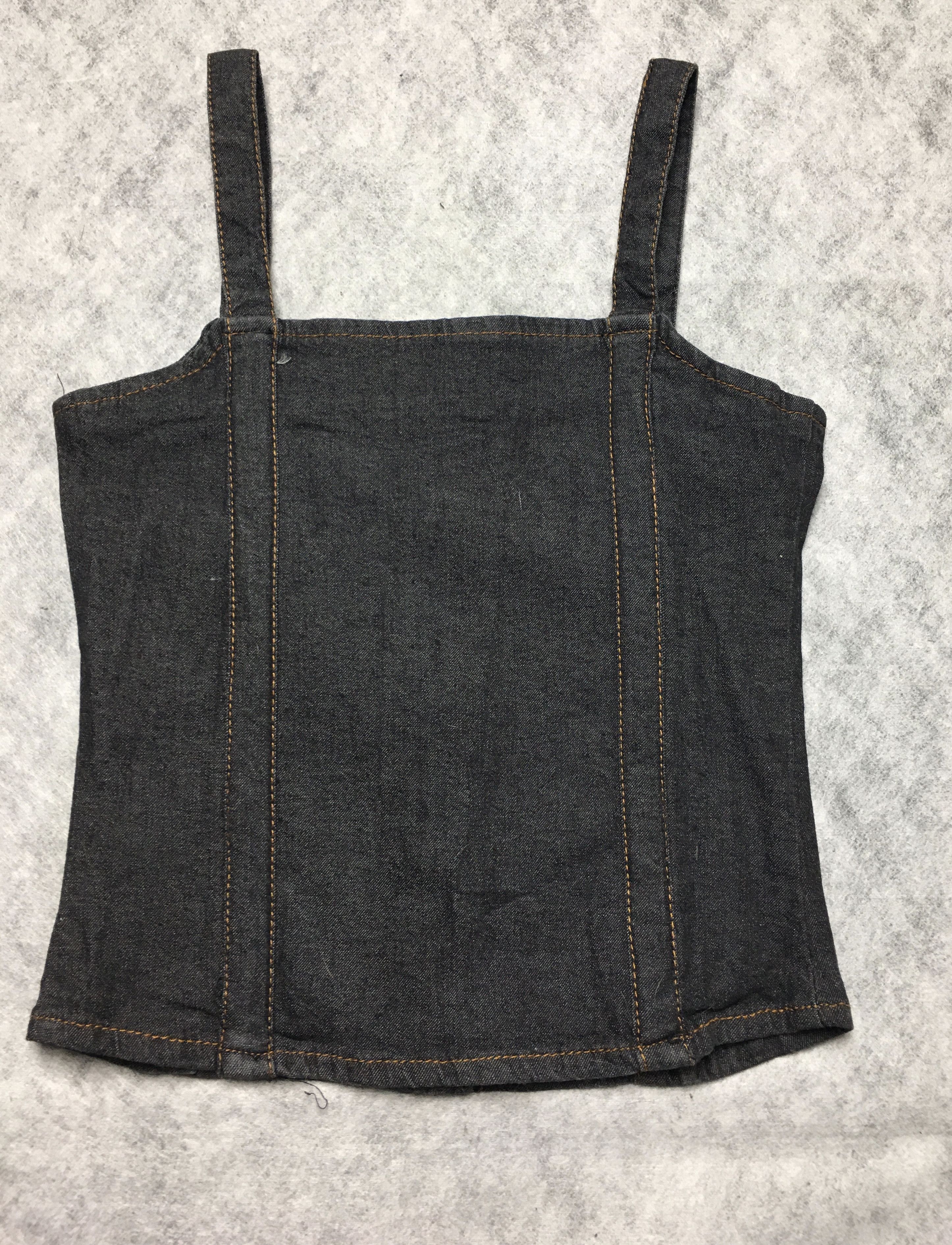 Versace Versace Young Medusa Denim Corset Crop Top Sz 10 IT36 Size XS / US 0-2 / IT 36-38 - 2 Thumbnail