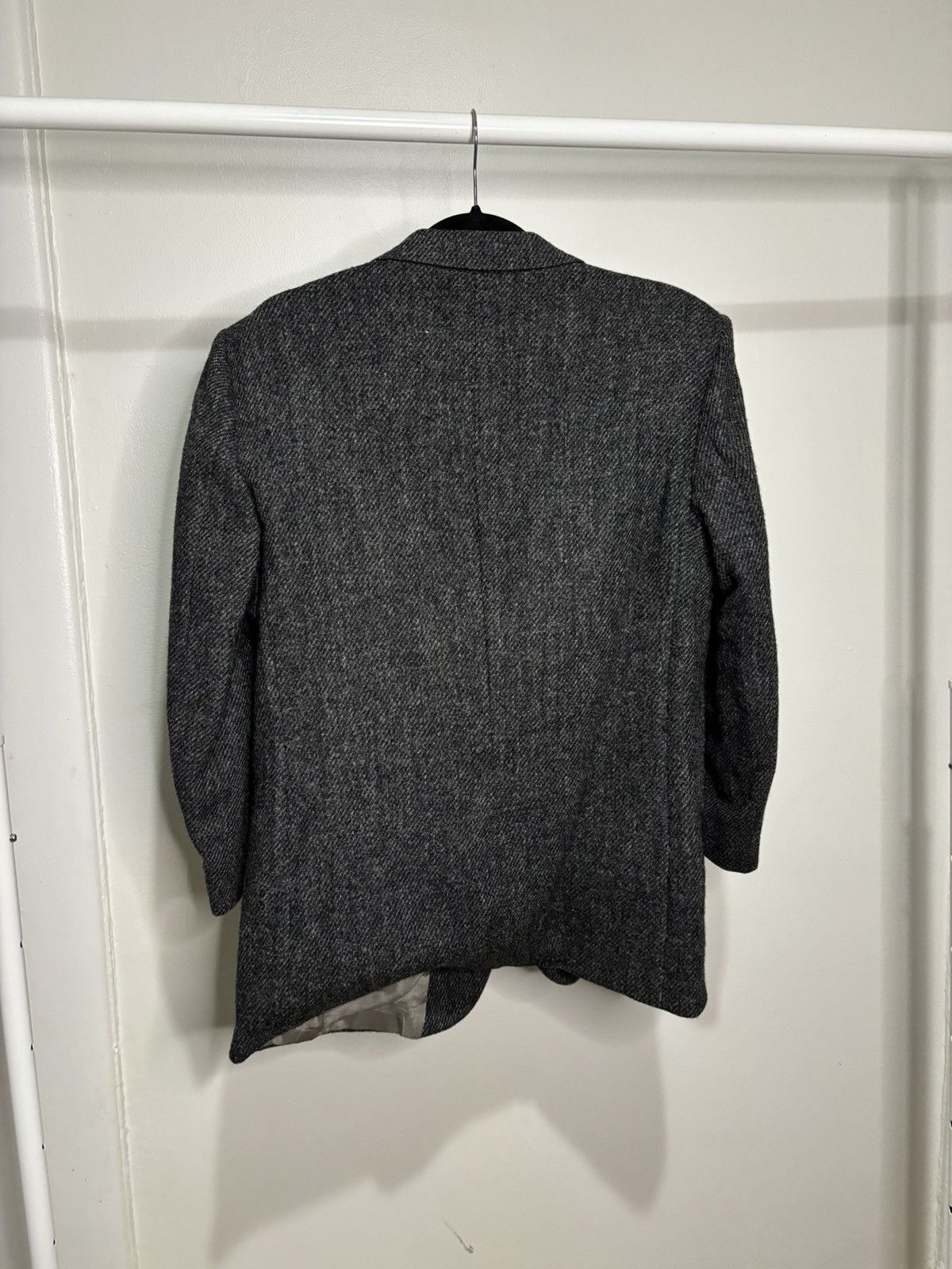 Harris Tweed × Vintage Vintage 1990s Harris Tweed Grey Wool Suit Blazer Size 44R - 6 Thumbnail