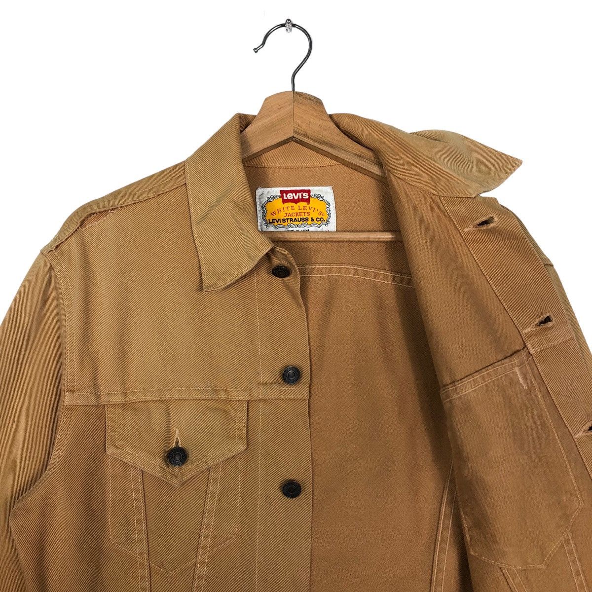 Levi's 🔥90’s Vintage Trucker Jacket White Levi’s Jacket Size US M / EU 48-50 / 2 - 10 Thumbnail