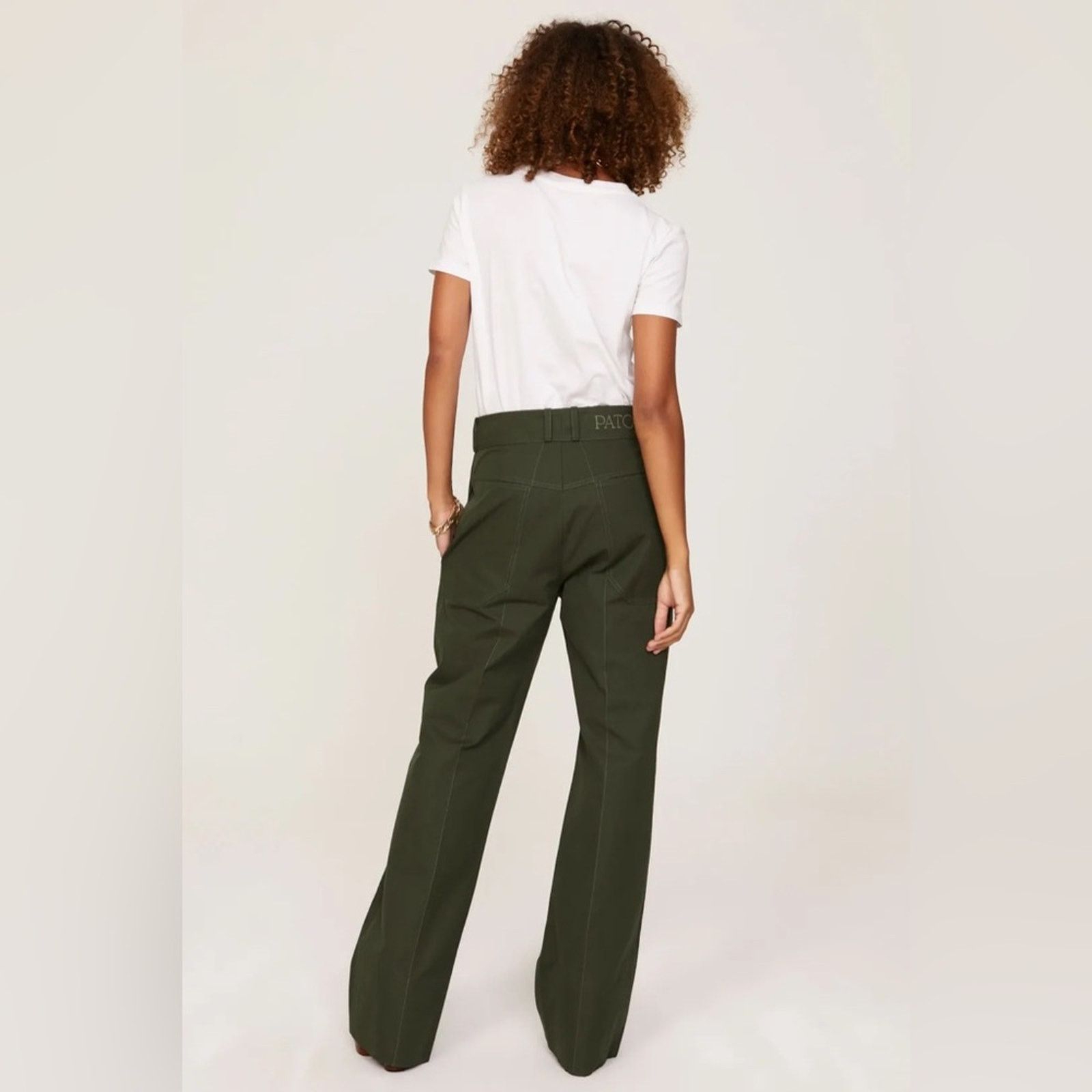 Patou Patou Pants Green Size 2 (French 34) Army Green Olive Flare Size 26" / US 2 / IT 38 - 3 Thumbnail