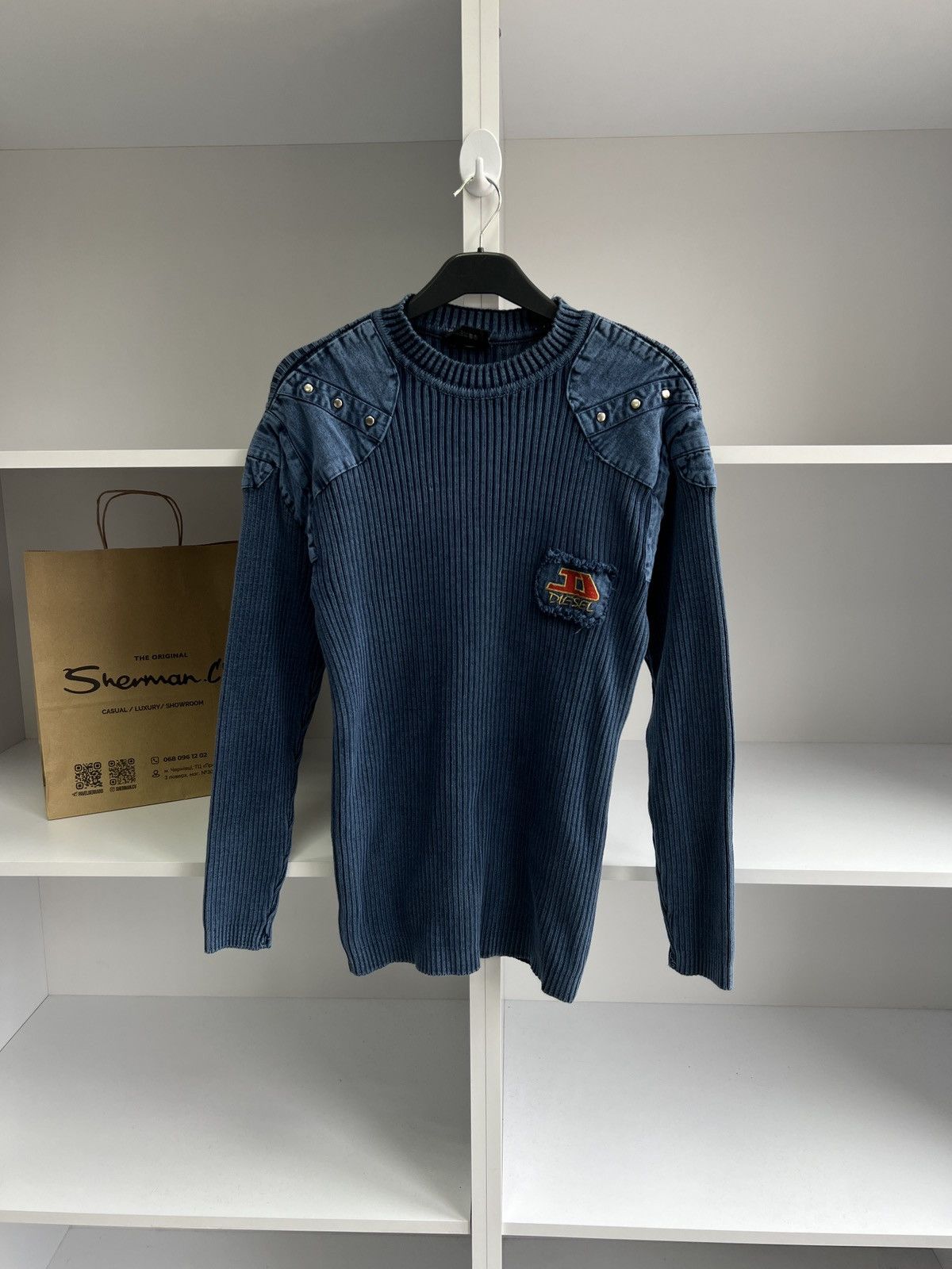Diesel × Vintage Vintage Diesel Archival Y2K Japanese Style Sweater Size US L / EU 52-54 / 3 - 5 Thumbnail
