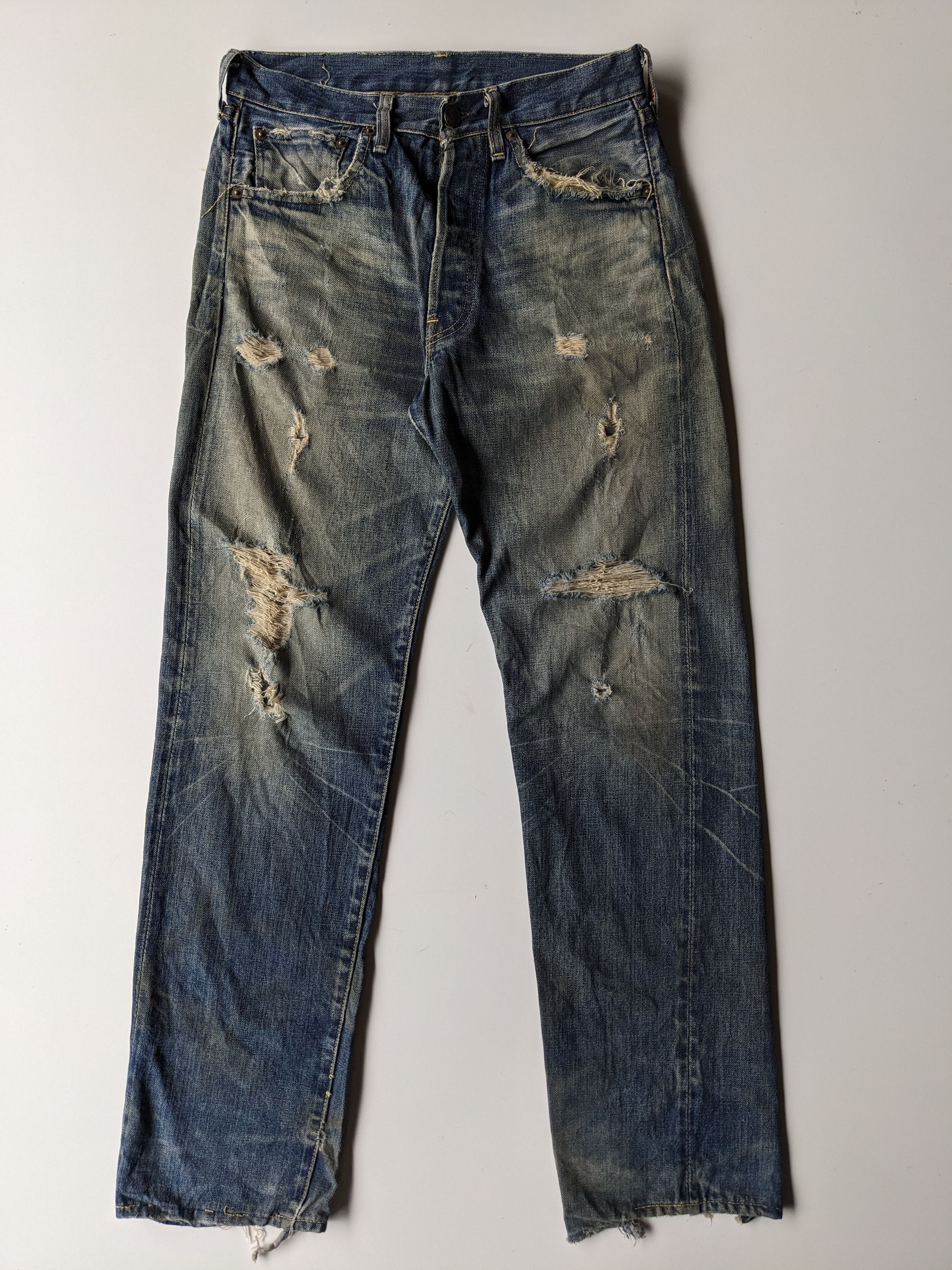 Levi's Vintage Levi's Big E redline selvedge distressed Size US 30 / EU 46 - 1 Thumbnail