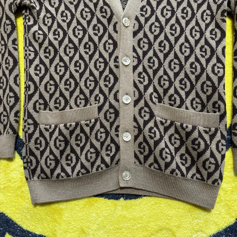 Gucci GucciFull-print G diamond pattern button wool sweater long Size US XS / EU 42 / 0 - 3 Thumbnail