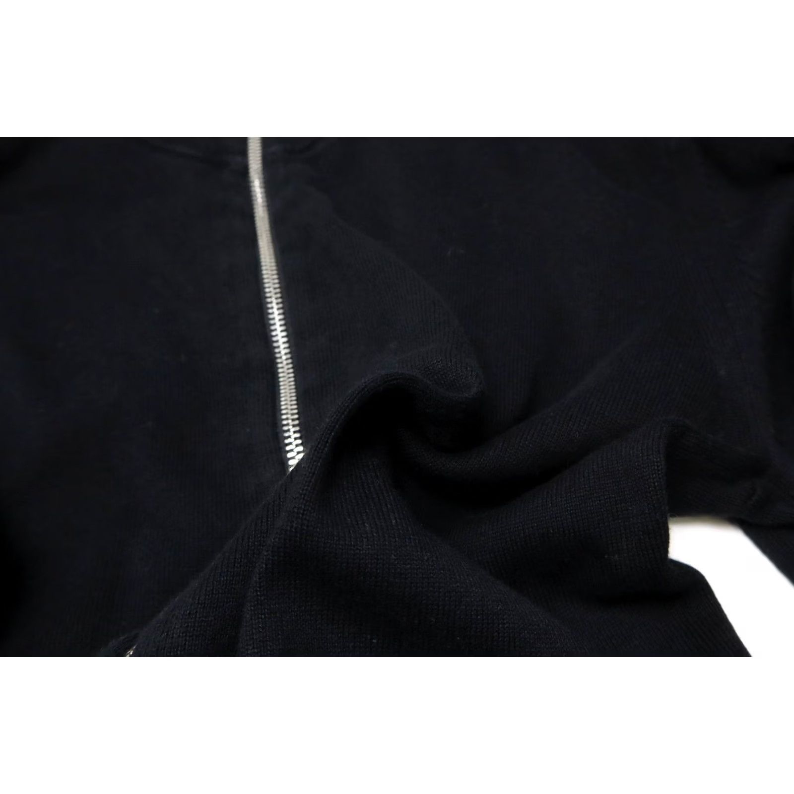 Armani Exchange ARMANI EXCHANGE Jumper Men MEDIUM Black Mock Neck Full Zip Pocket Pure Cotton Size US M / EU 48-50 / 2 - 6 Thumbnail
