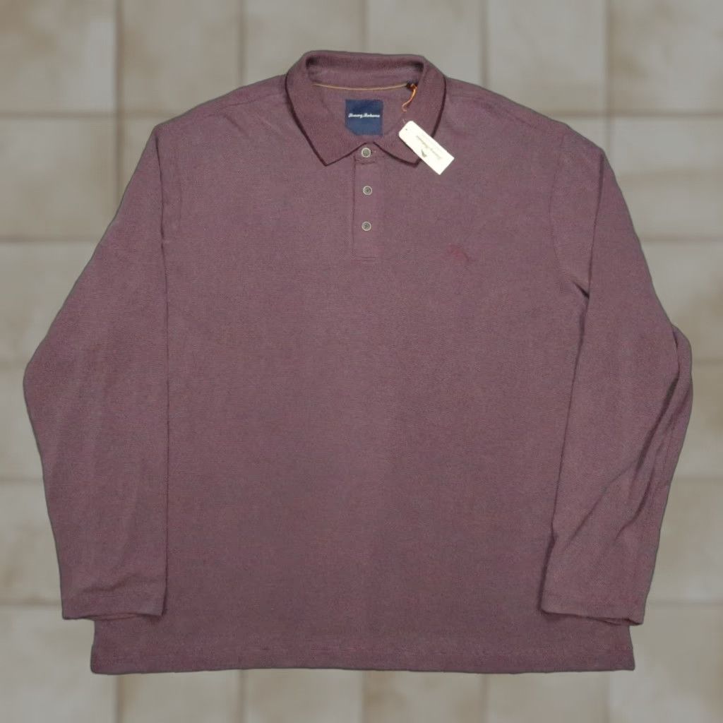 Tommy Bahama Tommy Bahama Shirt Men 3XL Purple Pebble Short LS Long Sleeve Polo NWT Size US XXL / EU 58 / 5 - 1 Thumbnail