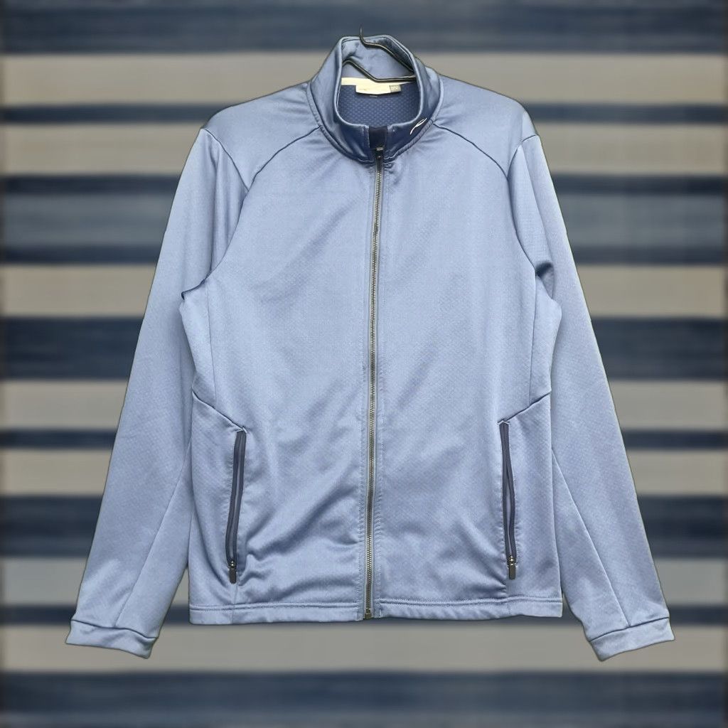 KJUS Kjus Jacket Mens M Blue Full Zip Performance Duwin 3D Midlayer Golf Tech Jacket Basic Blue Solid 3D American Sports USA Mens Size US M / EU 48-50 / 2 - 1 Thumbnail