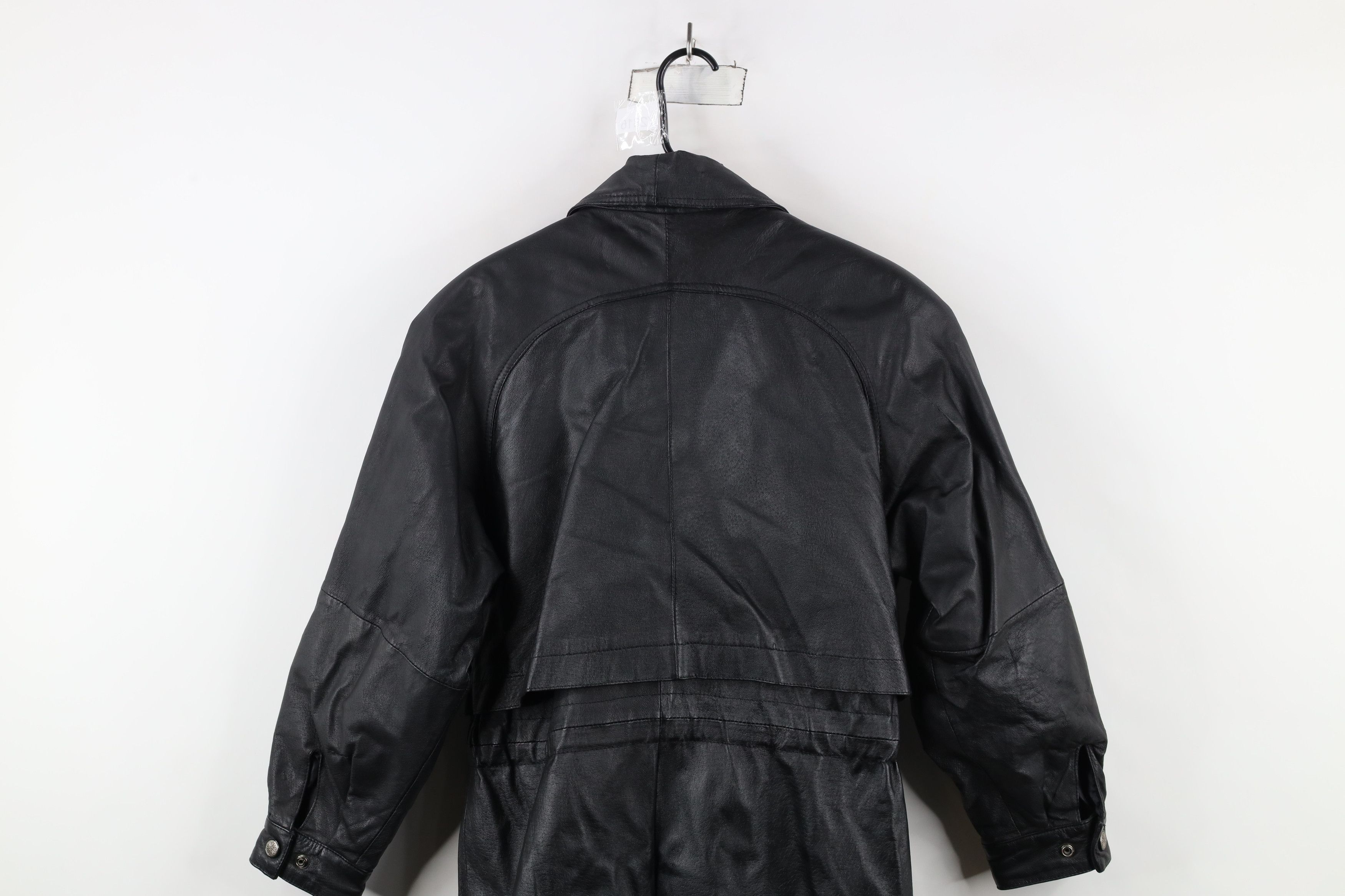 Vintage Vintage 90s Streetwear Goth Belted Leather Trench Coat Size S / US 4 / IT 40 - 15 Thumbnail
