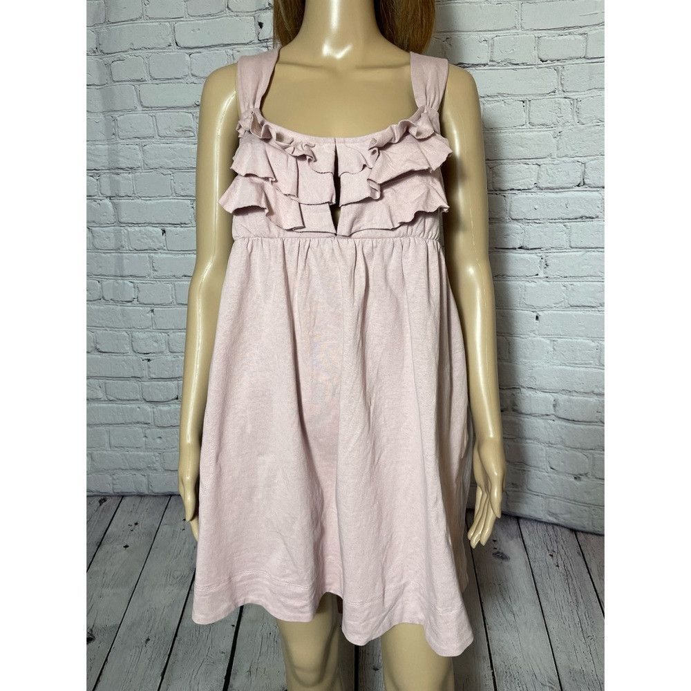 Free People New Free People Beach Pink Cotton Valley Mini Dress Size L Size L / US 10 / IT 46 - 9 Thumbnail