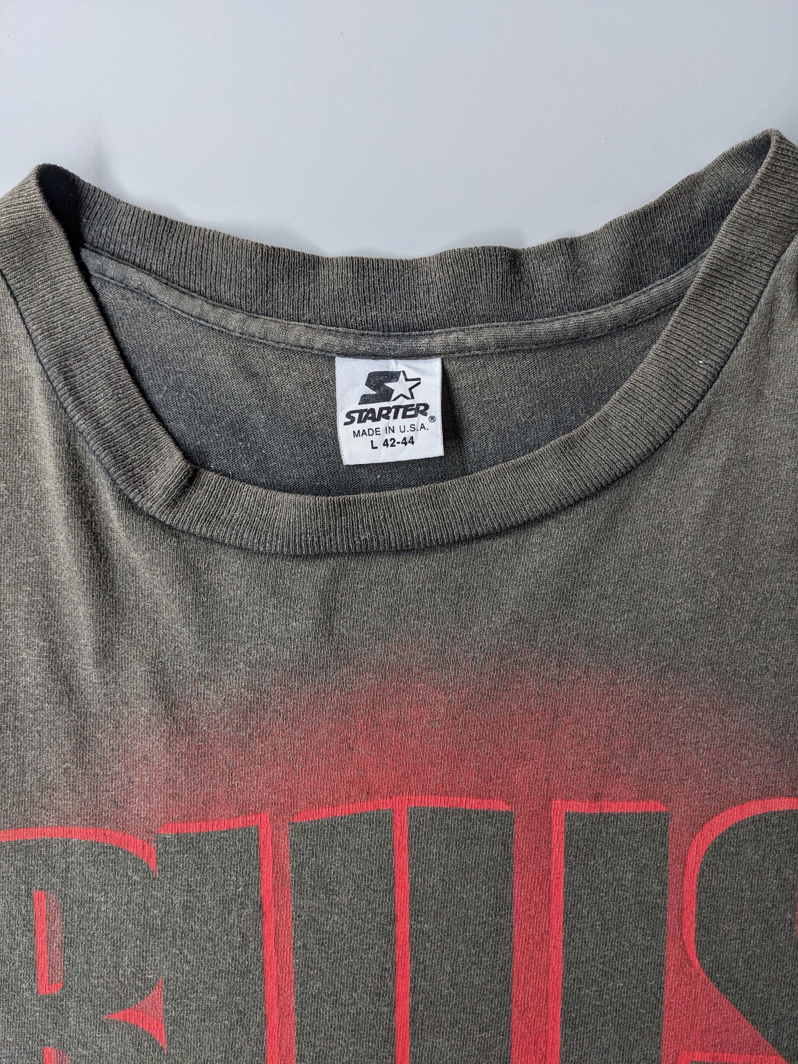 Starter Vintage 90s Starter Chicago Bulls sunfaded tee Size US L / EU 52-54 / 3 - 3 Thumbnail