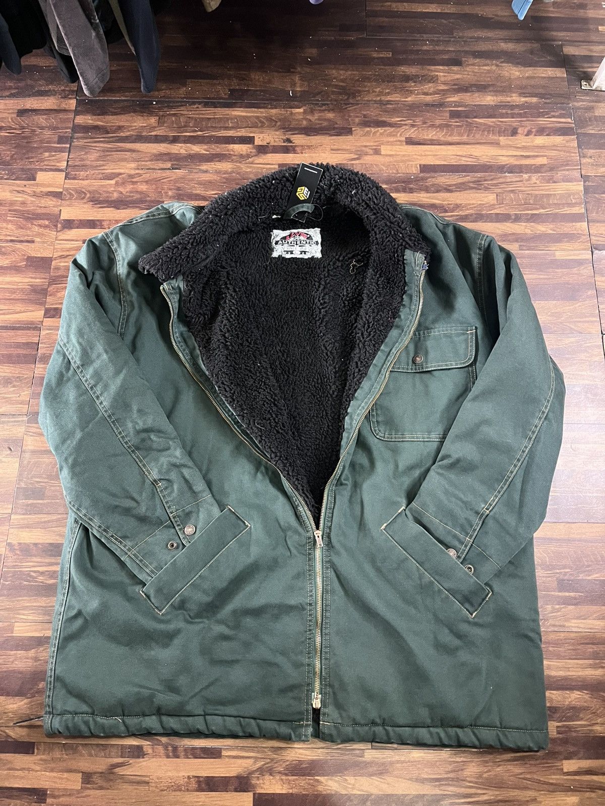 Levi's Levis Mens Very Heavy Coat Large Vintage Outer Green Inside Size US L / EU 52-54 / 3 - 4 Thumbnail