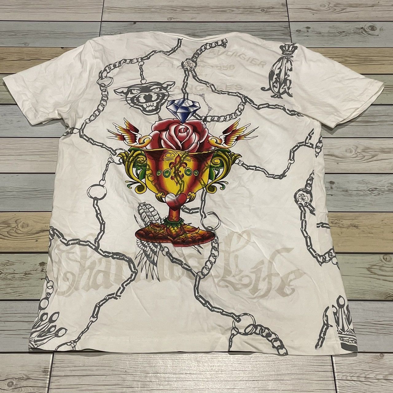 Affliction × Ed Hardy × Tapout Rare Christian Audiguer Tee Y2K Affliction Style Size US M / EU 48-50 / 2 - 3 Thumbnail