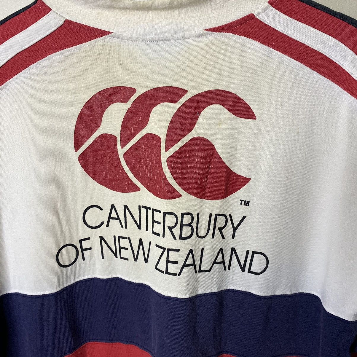 Canterbury of New Zealand × Vintage Vintage 1990s Canterbury Big Logo Rugby T Shirt Size US XL / EU 56 / 4 - 2 Thumbnail