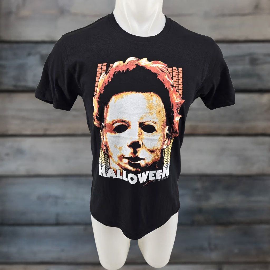 Vintage Halloween Michael Myers Black Mens Shirt Cotton Mens Small Size US S / EU 44-46 / 1 - 1 Thumbnail