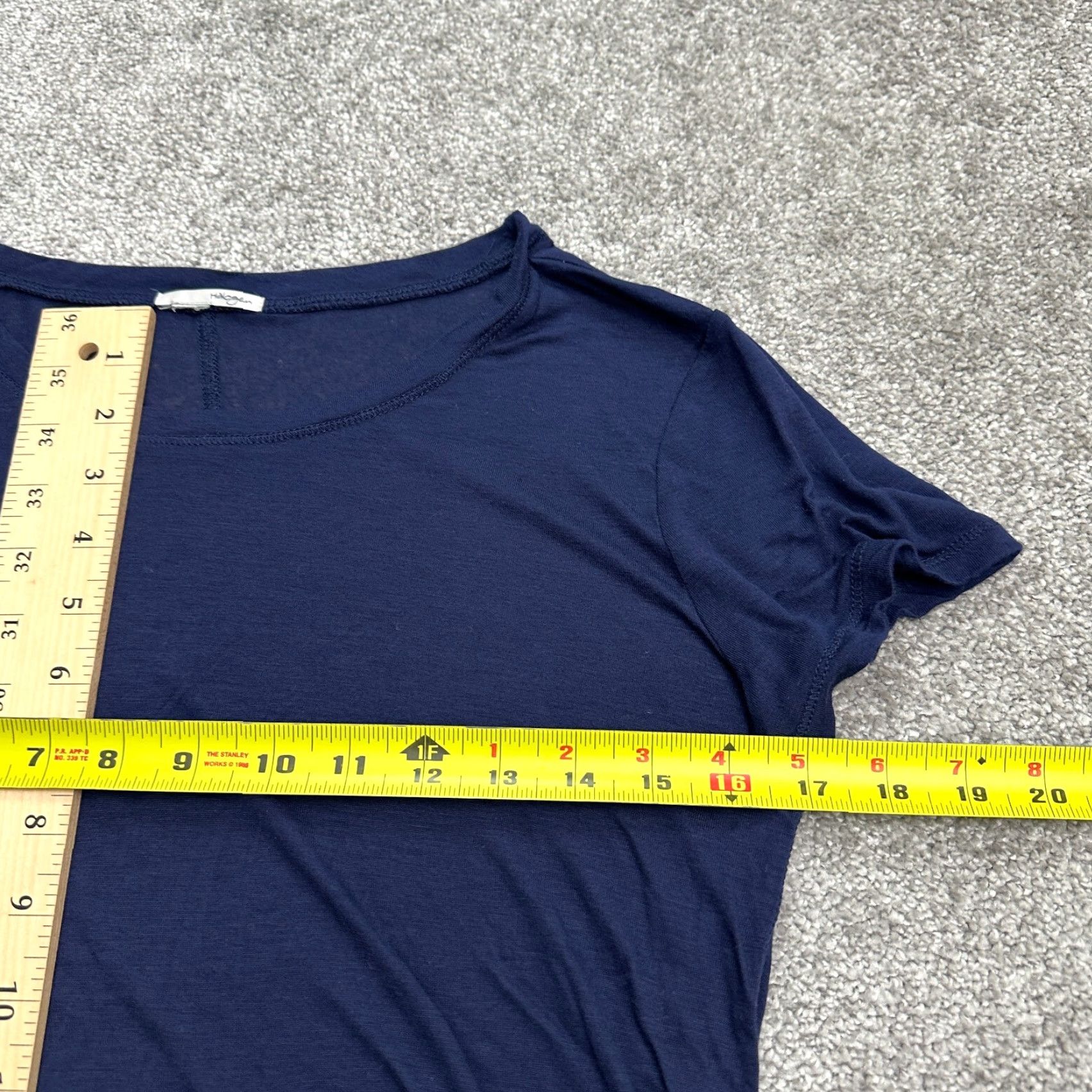 Vintage Halogen Shirt Women Small Dark Blue Short Sleeve Round Neck Size S / US 4 / IT 40 - 6 Thumbnail