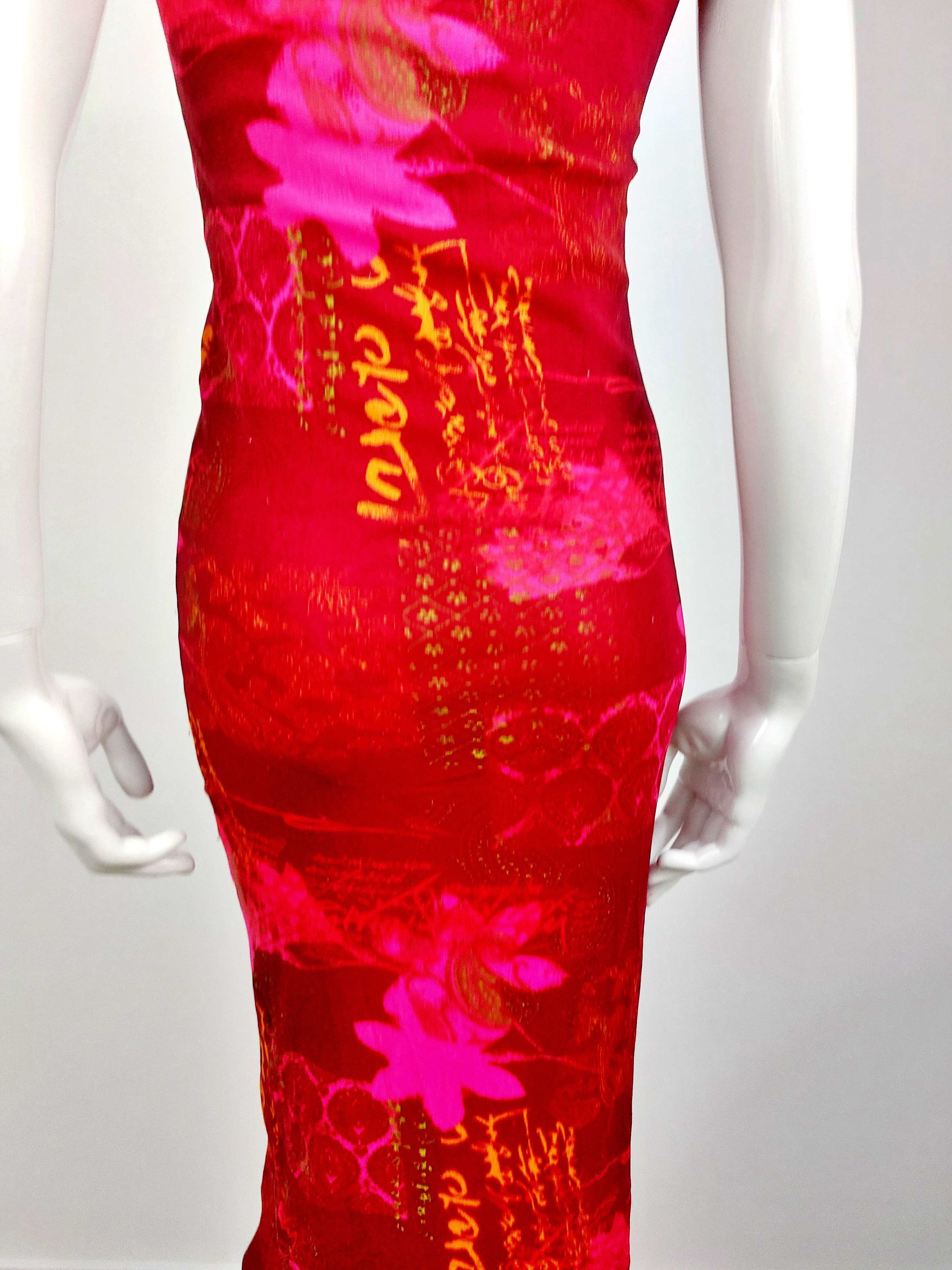 Kenzo Kenzo Jeans Mesh Floral Tattoo Graffiti Sheer Maxi Dress Size L / US 10 / IT 46 - 11 Thumbnail
