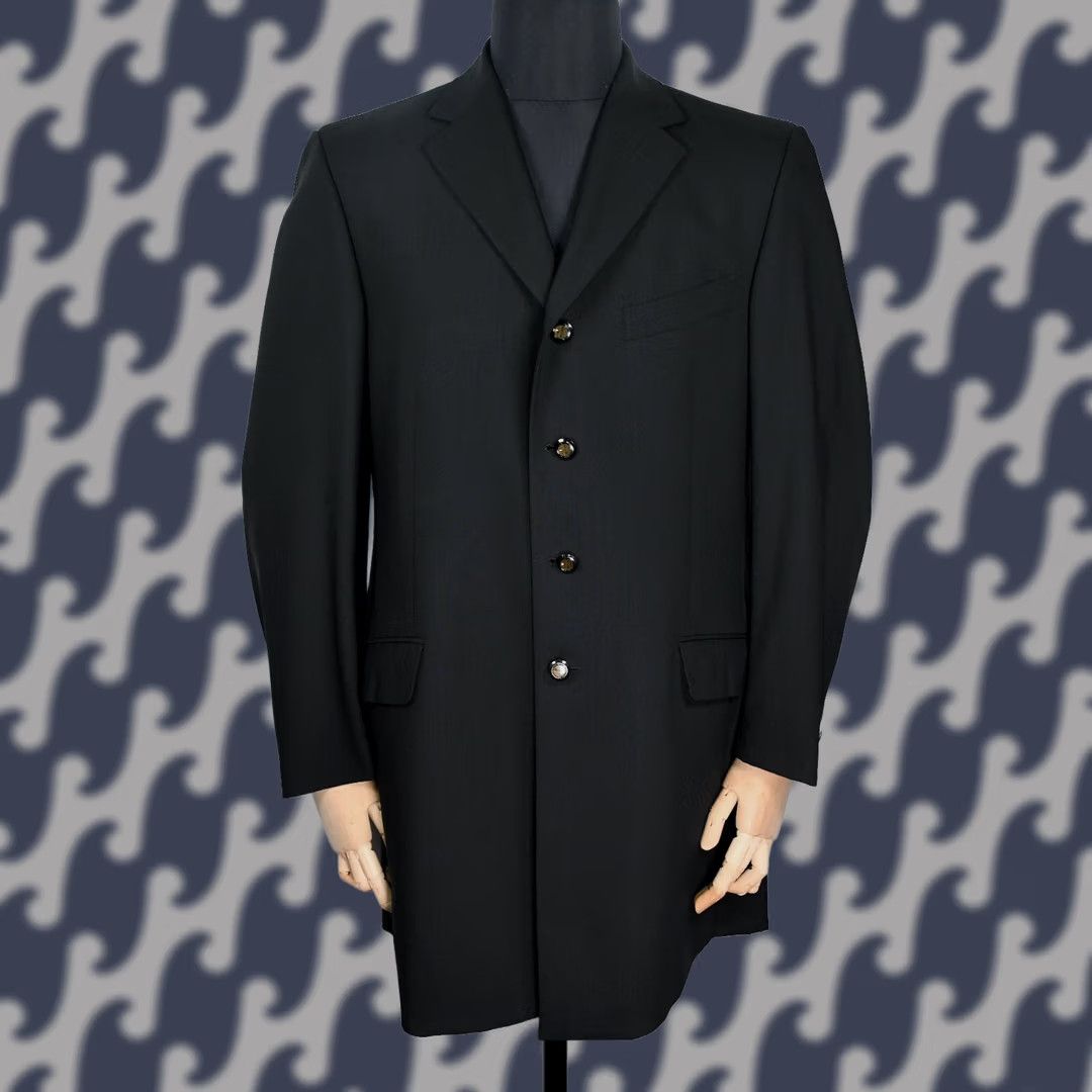 Pal Zileri PAL ZILIERI CEREMONIA REDA SUPER 100's Wool Long Jacket 52 Black Mens Blazer Vintage No Size 52R - 1 Thumbnail