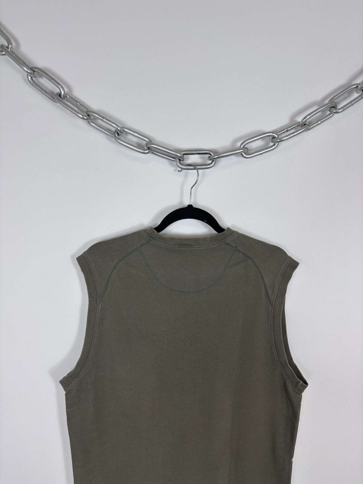 Nike Vintage Nike Y2K Khaki Green Swoosh Sleeveless Tank Top Tee Size US XL / EU 56 / 4 - 13 Thumbnail