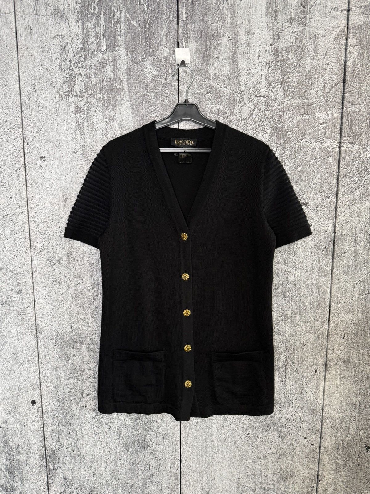 Escada Escada Margaretha Ley Short Sleeve Burtton Cardigan Sweater Size M / US 6-8 / IT 42-44 - 1 Thumbnail