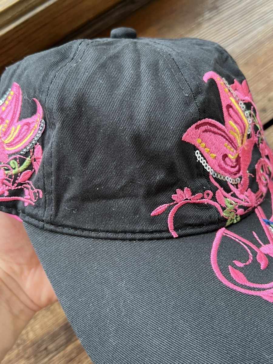 Other Y2k Butterfly Flowers Cap Vintage Hat Size ONE SIZE - 11 Thumbnail