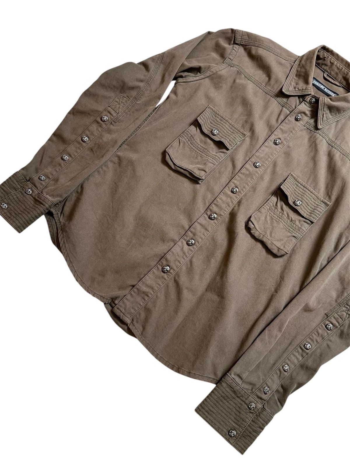 Chrome Hearts Chrome Hearts M Fleur Patch Military Button Up Shirt Size US M / EU 48-50 / 2 - 4 Thumbnail