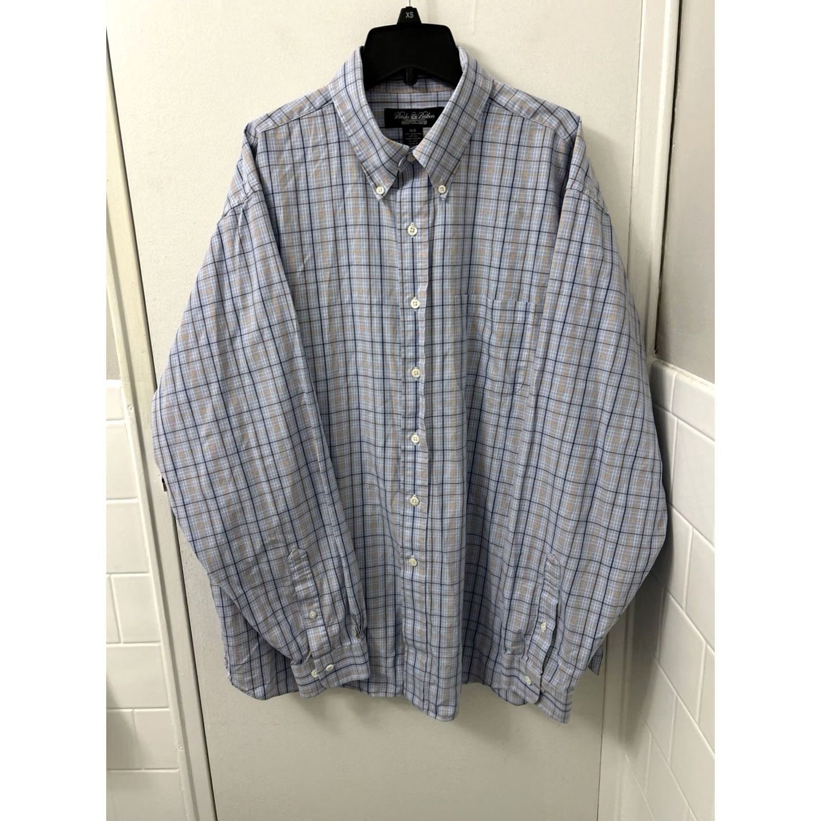 Brooks Brothers Brooks Brothers Country Club Shirt Men XL Blue Plaid Egyptian Cotton Button Down Shirt Up Button-Down Size US XL / EU 56 / 4 - 2 Thumbnail