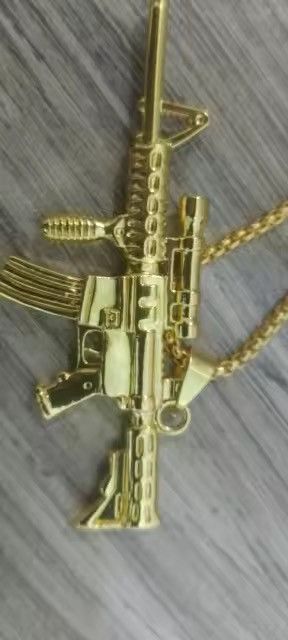 Jewelry Machine Gun Pendant Necklace Size ONE SIZE - 4 Thumbnail