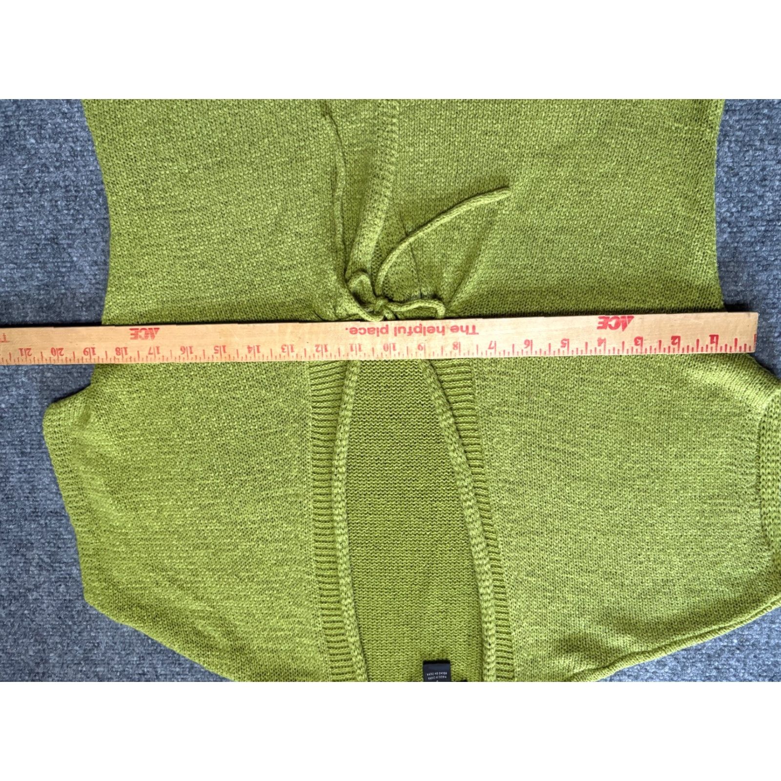 Vintage August Silk Cardigan Womens Small Moss Green Tie Front Knit Top Size S / US 4 / IT 40 - 3 Thumbnail