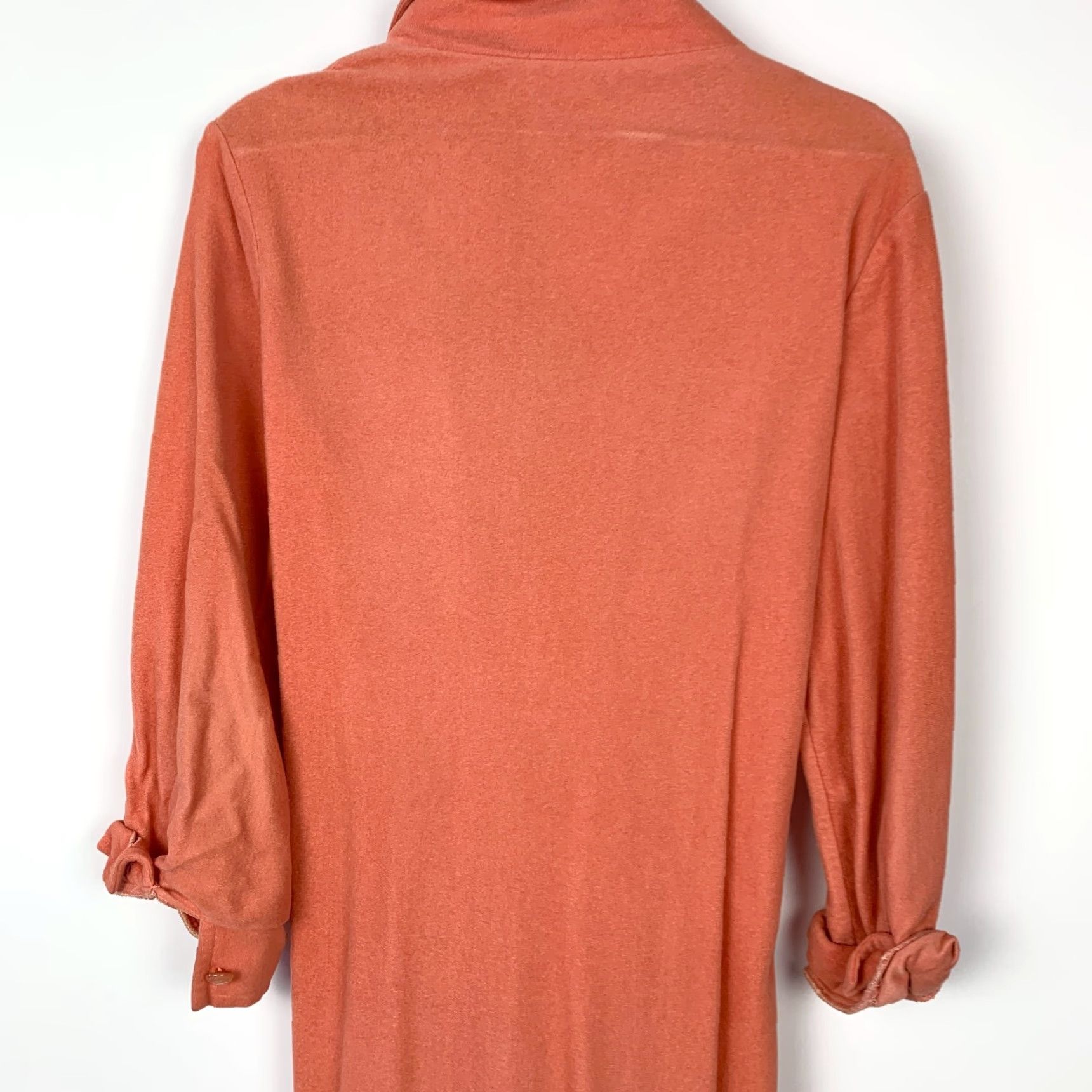Velour VINTAGE Lounge Craft Shirt Empire Waist Velour Coral 1950s M Casual Womens/Mens Size M / US 6-8 / IT 42-44 - 6 Thumbnail