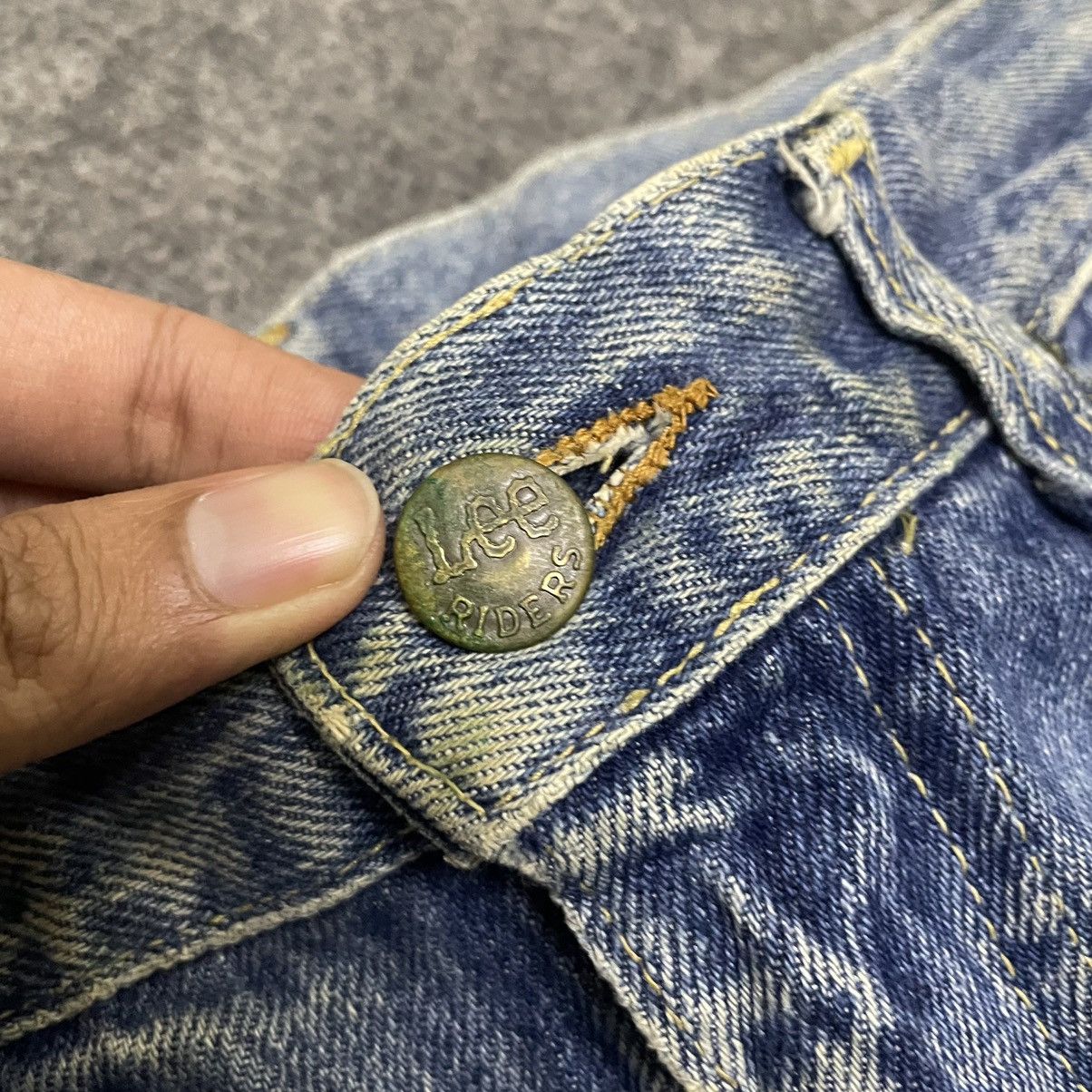 Lee × Vintage Vintage 1960s Lee Riders Jeans Talon 42 Zipper Single Stitch Size US 27 - 4 Thumbnail