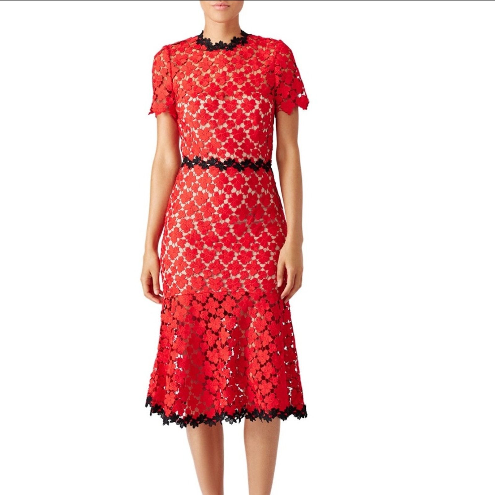 Jil Stuart NWOT Jill Stuart Cherry Lace Midi Dress, Size 0 Size XS / US 0-2 / IT 36-38 - 1 Thumbnail