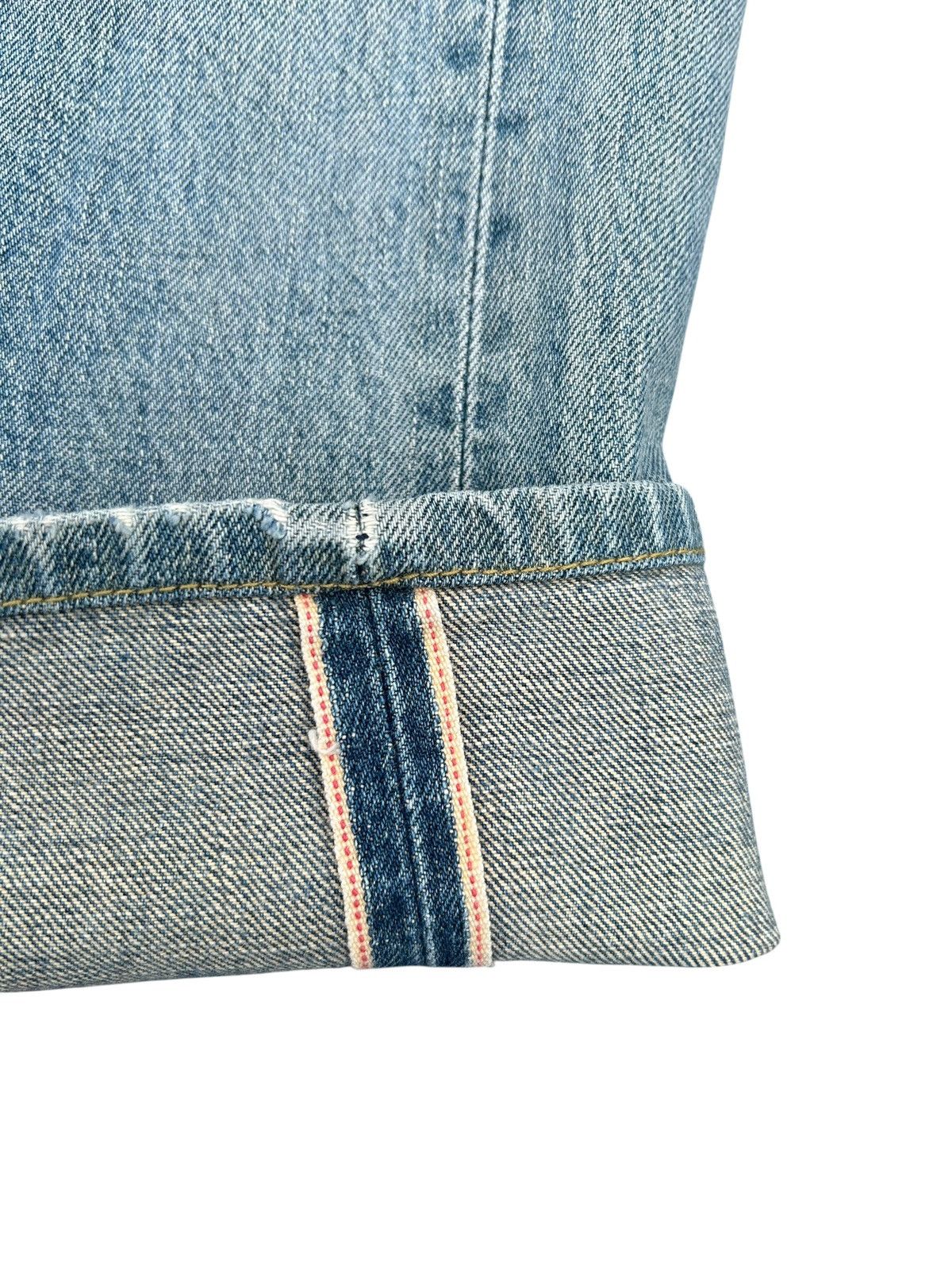 Kapital Vintage Levis Big E Selvedge Thrashed Denim Jeans Size US 32 / EU 48 - 3 Thumbnail