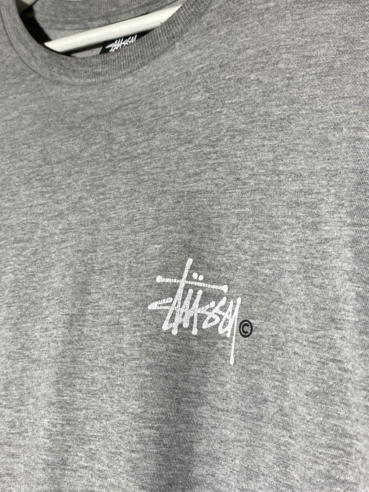 Stussy Vintage Stussy Distressed Logo Long Sleeve Shirt Grey Size US L / EU 52-54 / 3 - 7 Thumbnail