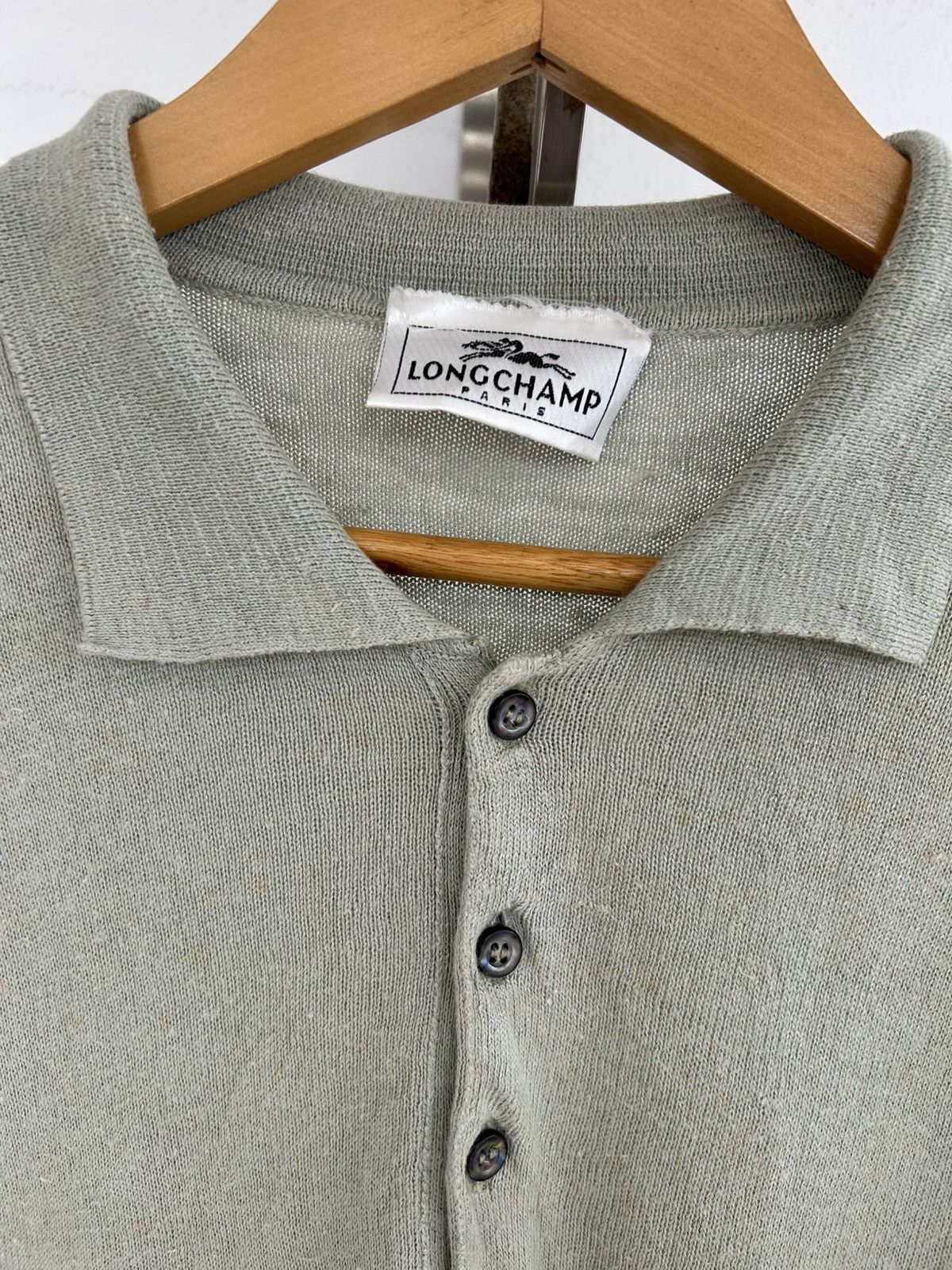 Longchamp Longchamp Vintage Polo Pocket Collar Green Size US L / EU 52-54 / 3 - 4 Thumbnail