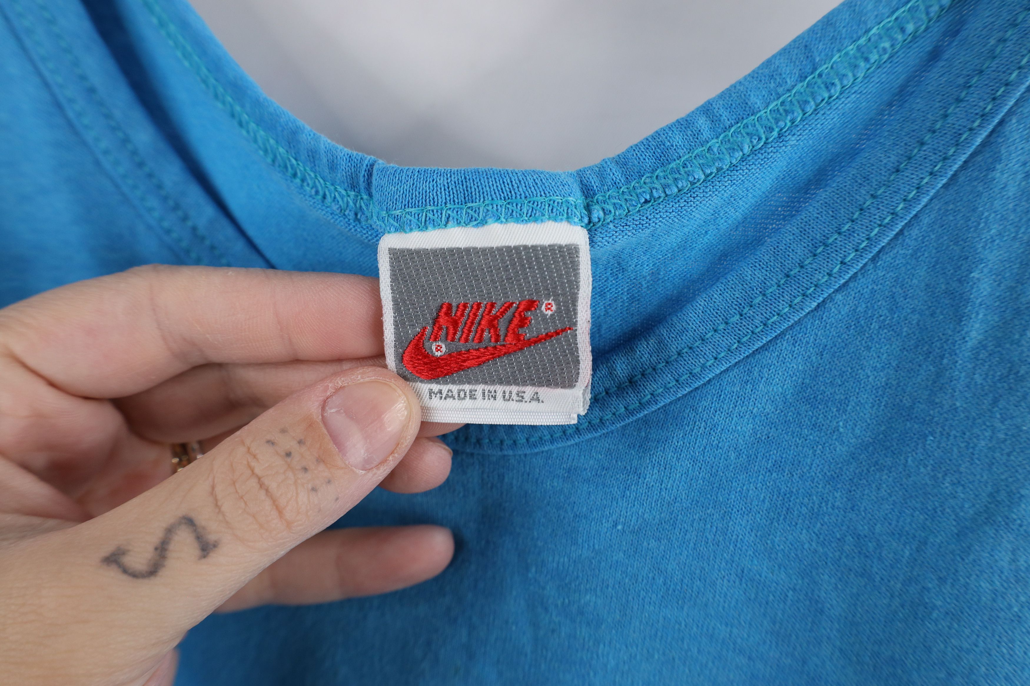 Nike × Vintage Vintage 90s Nike Scott Mini Swoosh Tank Top T-Shirt USA Size US XXL / EU 58 / 5 - 9 Thumbnail