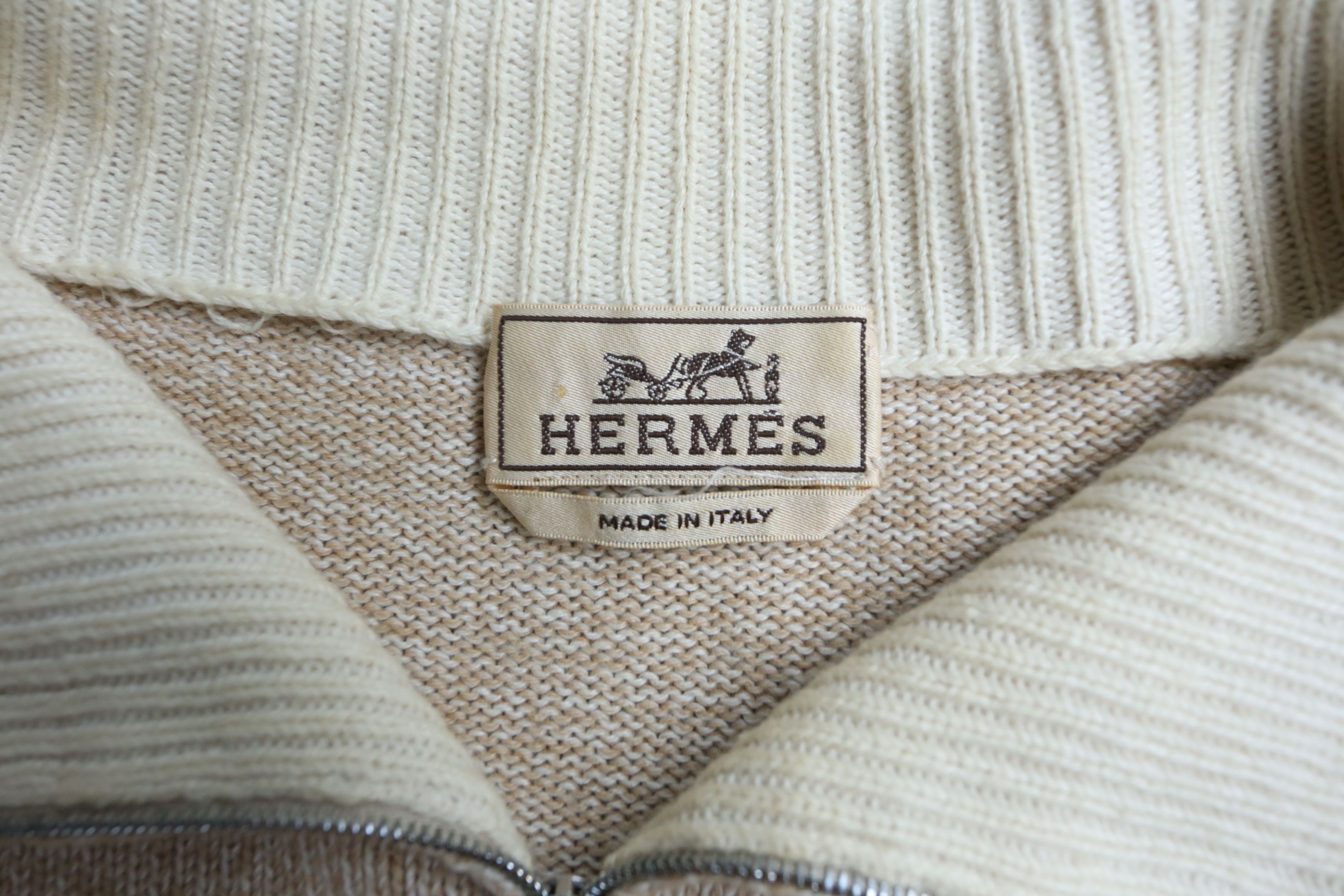 Hermes Hermes - Quarter-Zip Knit Sweater Size US L / EU 52-54 / 3 - 9 Thumbnail