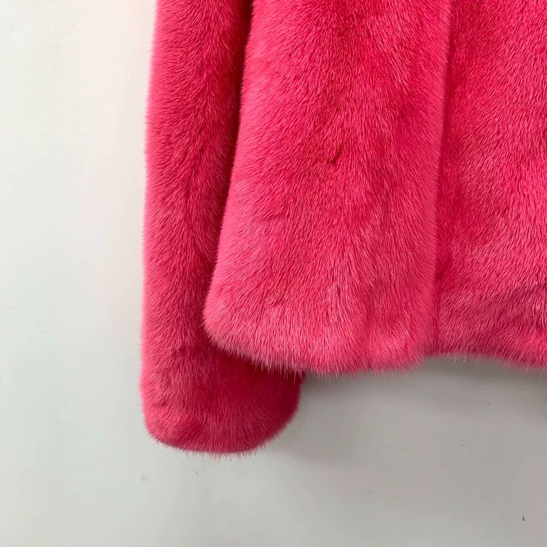 Dior Dior Rose-red mink long-sleeved fur jacket Size XS / US 0-2 / IT 36-38 - 4 Thumbnail