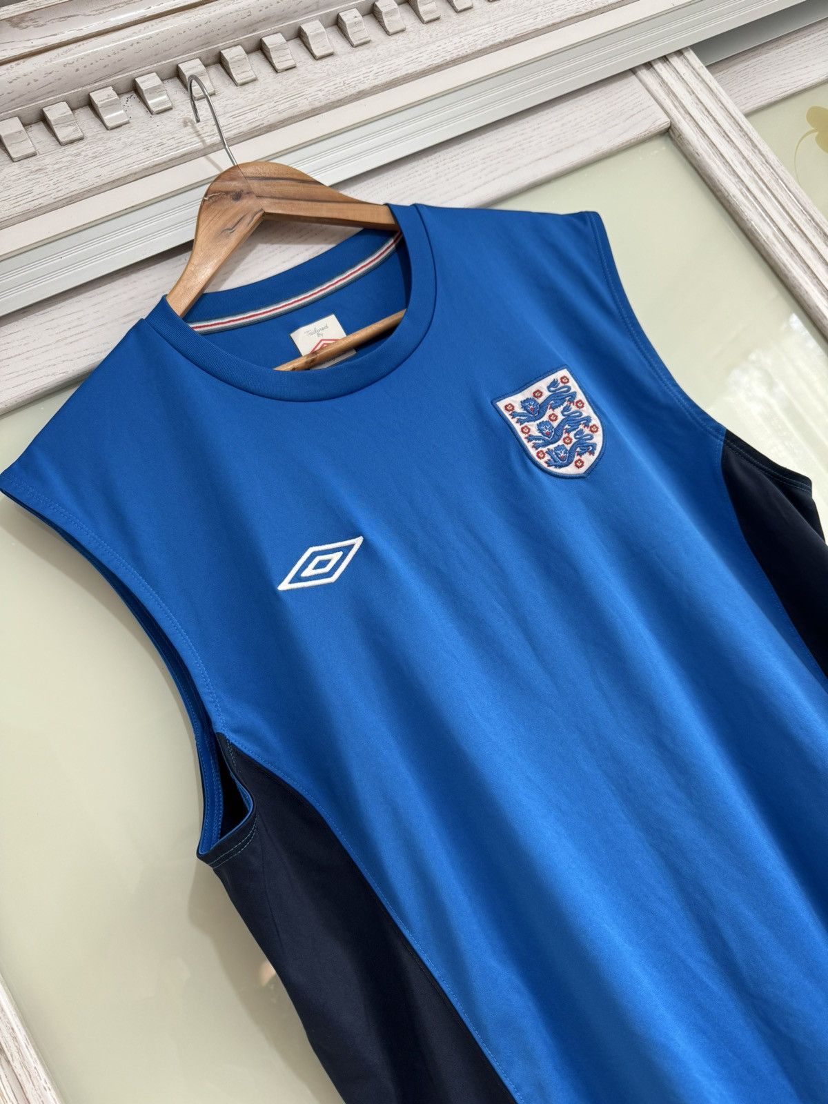 Umbro × Vintage England Vintage Soccer Tank Top Jersey Football Kit Shirt Size US XXL / EU 58 / 5 - 2 Thumbnail