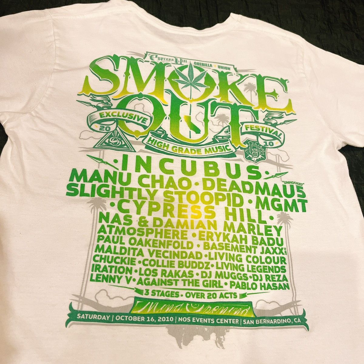 Band Tees × Vintage Cypress Hill Smoke Out Festival 2010 Size US S / EU 44-46 / 1 - 5 Thumbnail