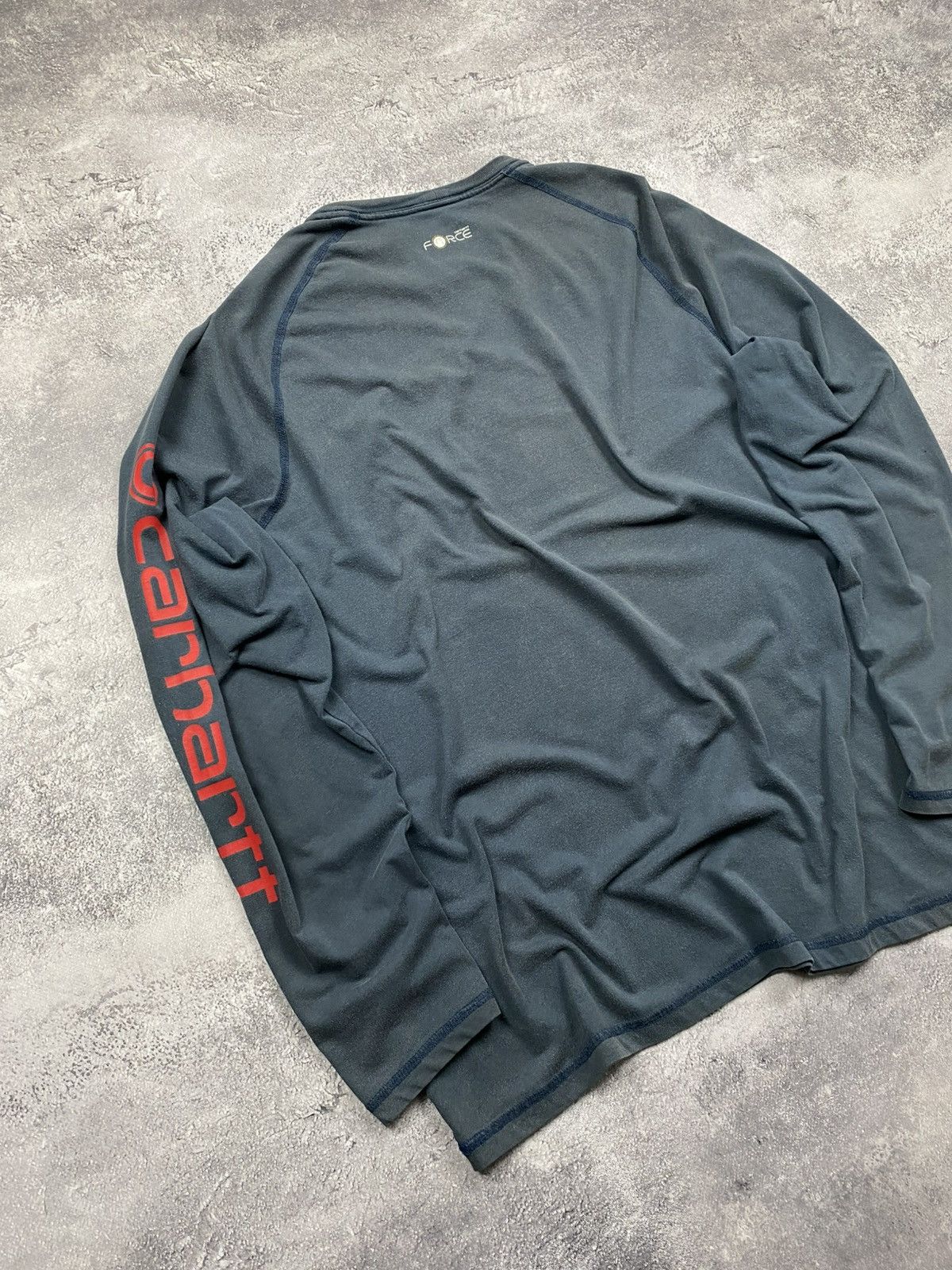 Carhartt Vintage Carhartt Longsleeve Blue Force Faded T-Shirt Tee Size US L / EU 52-54 / 3 - 13 Thumbnail
