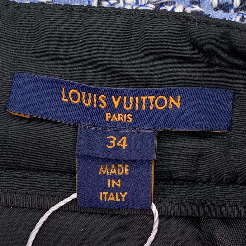 Louis Vuitton Louis Vuitton Blue logo jacquard full print wool knit casu Size 33" - 5 Thumbnail