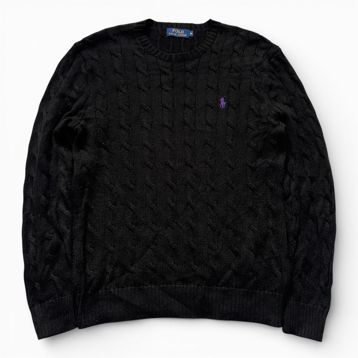 Polo Ralph Lauren Polo Ralph Lauren Cotton Cable Knit sweater Black Size US M / EU 48-50 / 2 - 1 Thumbnail