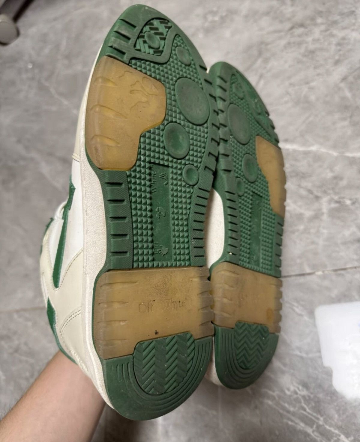 Off-White OFF-WHITE Out of Office Sneakers in Green Size US 8 / EU 41 - 3 Thumbnail