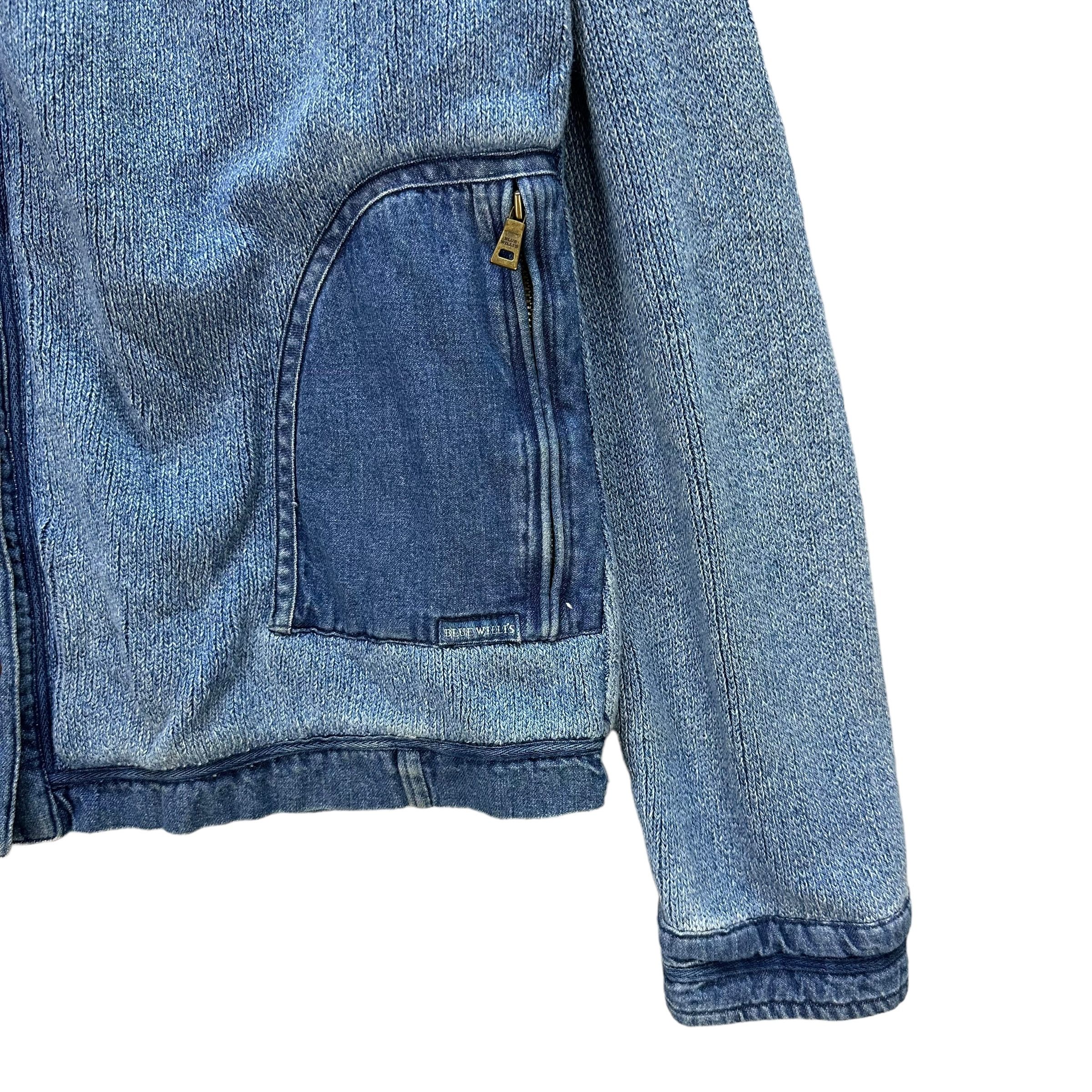 Indigo BLUE WILLI'S Indigo Button Jean Jacket #A43-0989 Size L / US 10 / IT 46 - 5 Thumbnail