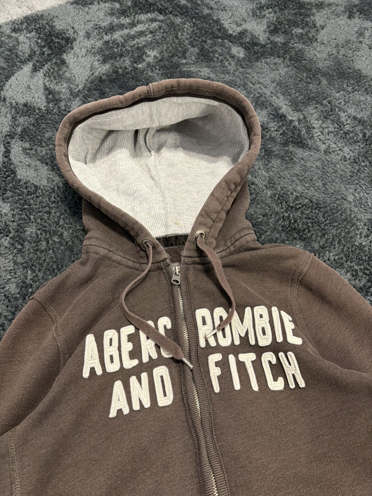 Abercrombie & Fitch Rare Brown Vintage Abercrombie & Fitch Y2K Zip Hoodie Size L / US 10 / IT 46 - 4 Thumbnail