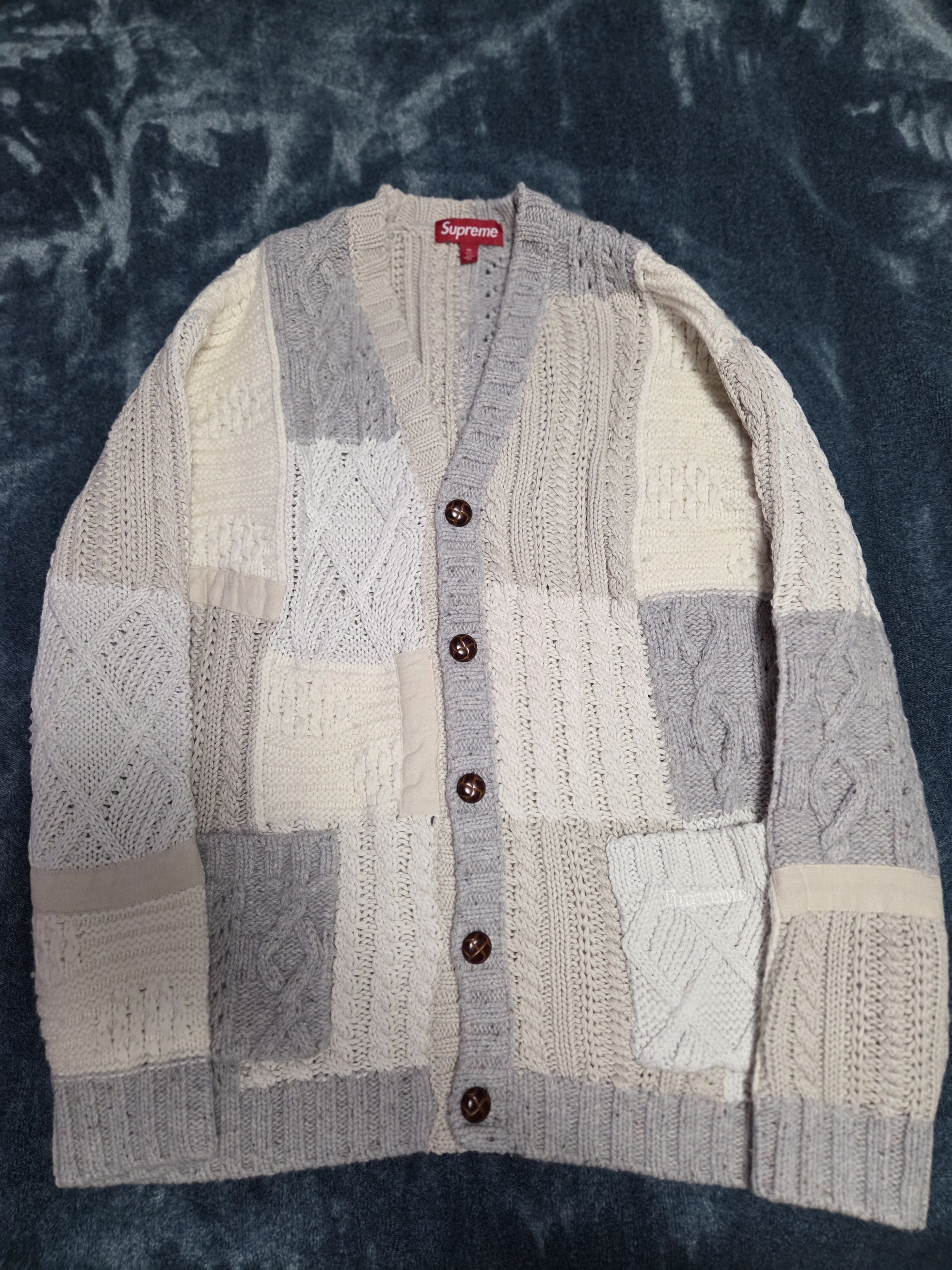 トップス Supreme Patchwork Mohair Cardigan 19ss Supreme Patchwork Mohair Cardigan Sweater Knit Size Medium | eBay