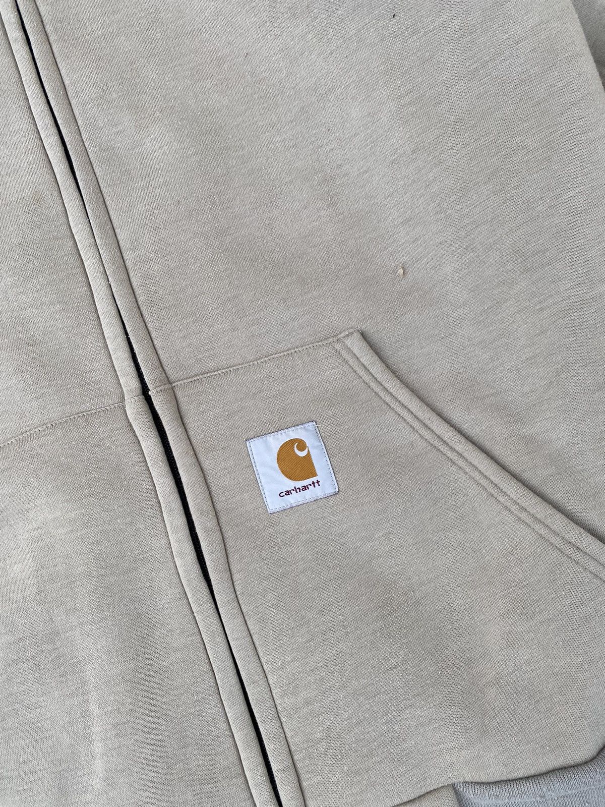 Carhartt × Vintage RARE! Vintage Carhartt Velvet Zip Up Hoodie Beige Size US L / EU 52-54 / 3 - 3 Thumbnail