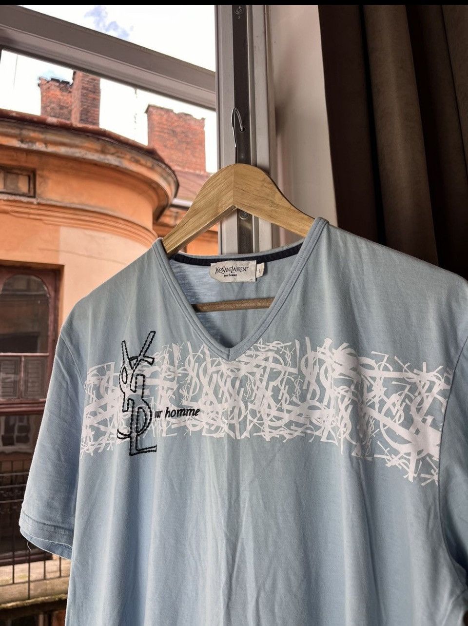 Yves Saint Laurent 🔥90's YSL Archive Monogram Vintage T Shirt Big