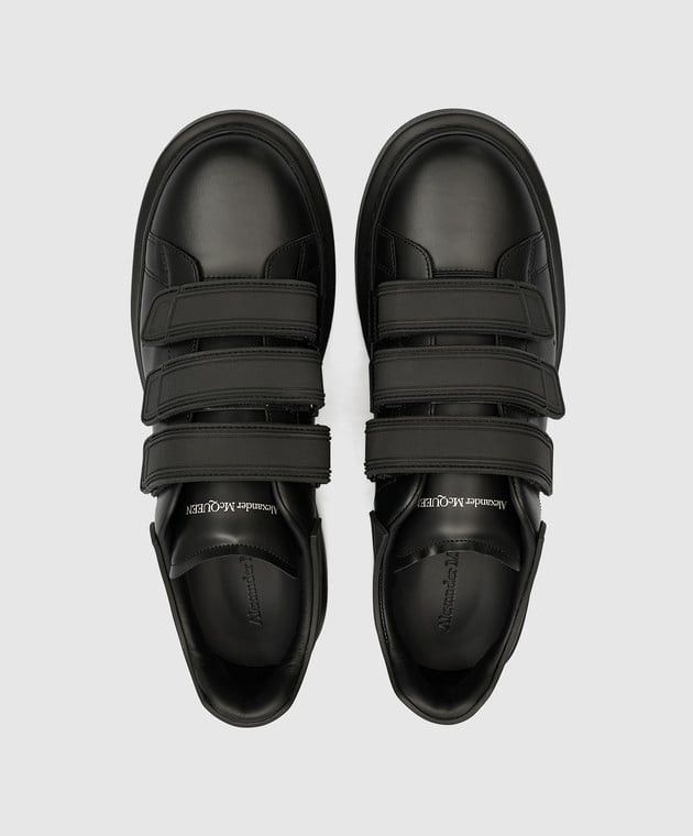 Alexander McQueen o1w1db10725 Sneake Leath S Rubb in Black Size US 8 / EU 41 - 3 Thumbnail