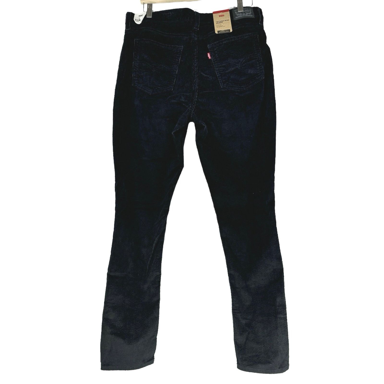 Levi's Levi’s High-Rise Skinny Black Cords Irregular Women sz 33x30 Size 33" - 2 Thumbnail
